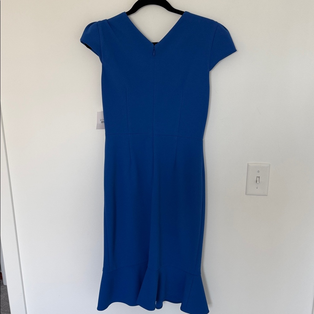 Sage Collective NWT Elegant Blue Cap Sleeve Dress, Nautical Blue - Size 4 - Picture 5 of 7